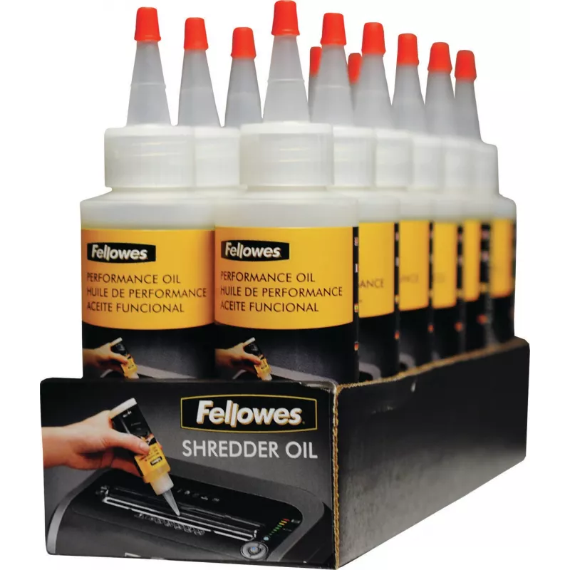 Fellowes Aceite para destructoras de papel 120 ml, aceite lubricante, 0,12 L, Multicolor, 44,5 mm, 44,5 mm, 161,9 mm