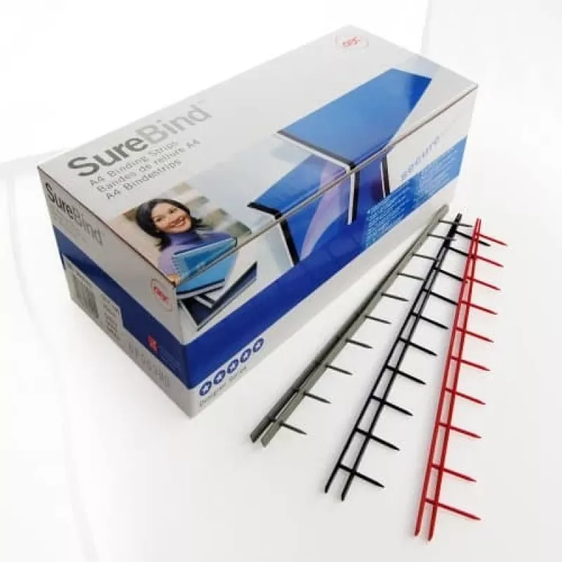 GBC SureBind Tiras de encuadernación A4 Azul 25 mm (100), Azul, A4, 25 mm, 297 mm, 100 uds.