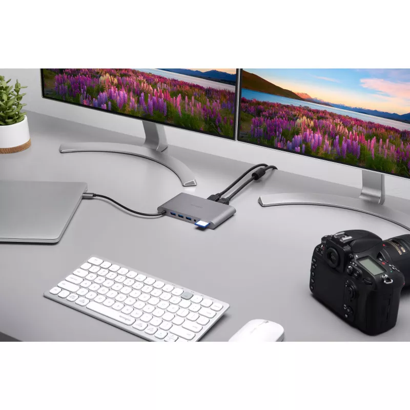 Kensington UH1440P Dock móvil USB-C 5Gbps de doble vídeo sin controladores – 85W de alimentación pasante – DP/HDMI/VGA