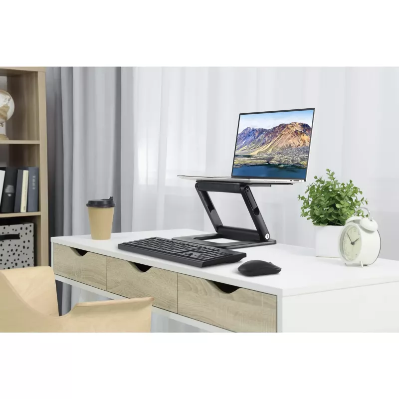 Kensington SmartFit EQ Soporte para portátil ajustable multiángulo, soporte para portátil, Negro, Plástico, 33 cm (13