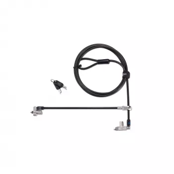 Candado de seguridad con llave Kensington Slim N17 2.0 Dual Head para ranuras en cuña
