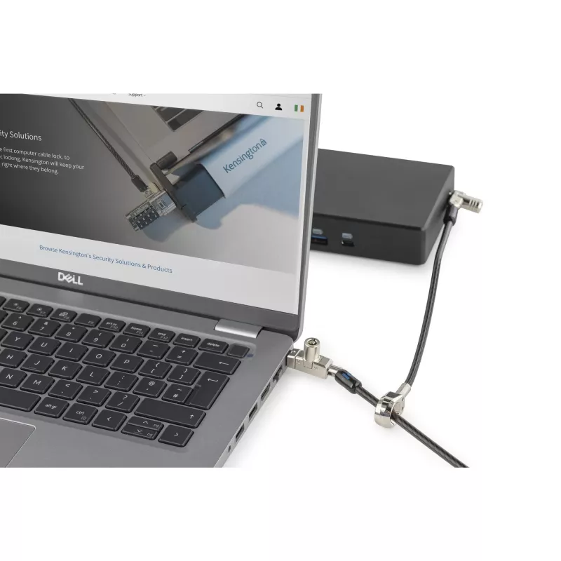 Candado de seguridad con llave Kensington Slim N17 2.0 Dual Head para ranuras en cuña