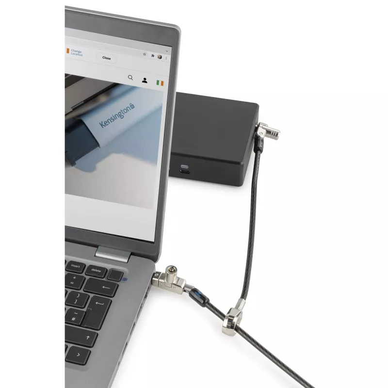 Candado de seguridad con llave Kensington Slim N17 2.0 Dual Head para ranuras en cuña