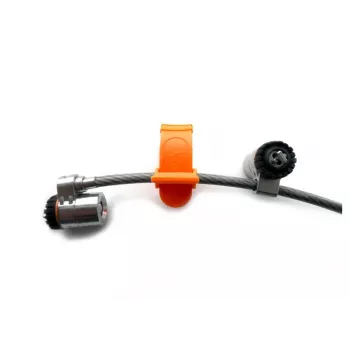 Candado de seguridad con llave Kensington MicroSaver® Keyed Twin para portátil, 2,2 m, llave redonda, acero