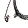 Candado de seguridad con llave Kensington MicroSaver® Keyed Twin para portátil, 2,2 m, llave redonda, acero