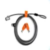 Candado de seguridad con llave Kensington MicroSaver® Keyed Twin para portátil, 2,2 m, llave redonda, acero
