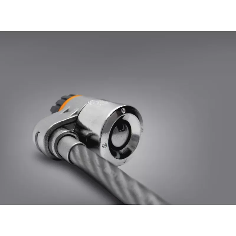 Candado de seguridad con llave Kensington MicroSaver® Keyed Twin para portátil, 2,2 m, llave redonda, acero