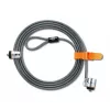 Candado de seguridad con llave Kensington MicroSaver® Keyed Twin para portátil, 2,2 m, llave redonda, acero