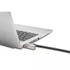 Candado de doble cabeza Kensington Slim NanoSaver 2.0, Kensington, llave, acero al carbono, plateado, negro
