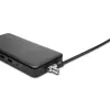Candado de doble cabeza Kensington Slim NanoSaver 2.0, Kensington, llave, acero al carbono, plateado, negro
