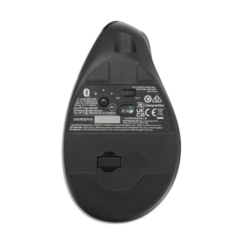 Ratón Kensington Pro Fit Ergo MY630 EQ RF inalámbrico Bluetooth USB Type-A