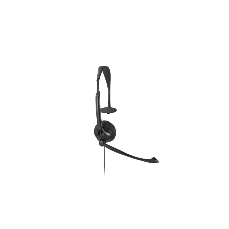 Auriculares con micrófono Kensington USB mono con controles en línea, con cable, oficina/call center, auriculares con micrófono, negro