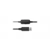 Auriculares con micrófono Kensington USB mono con controles en línea, con cable, oficina/call center, auriculares con micrófono, negro
