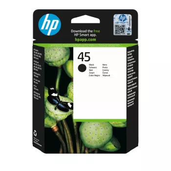 HP 45 Large Cartucho de tinta original negro, negro, 1 ud., 930 páginas