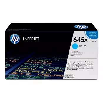 HP 645A Tóner original LaserJet cian, 12000 páginas, cian, 1 ud.