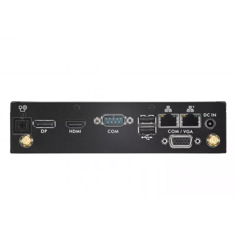 Shuttle XPC Barebone slim DS50U5, i5-1335U, 2x LAN (1x 2,5 Gbit, 1x 1 Gbit), 1x COM, 1x HDMI, 1x DP, 1x VGA, sin ventilador, funcionamiento continuo 24/7