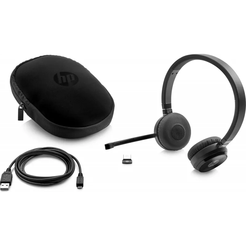 HP UC Wireless Duo Auricular, inalámbrico, oficina/callcenter, 310 g, auricular, negro