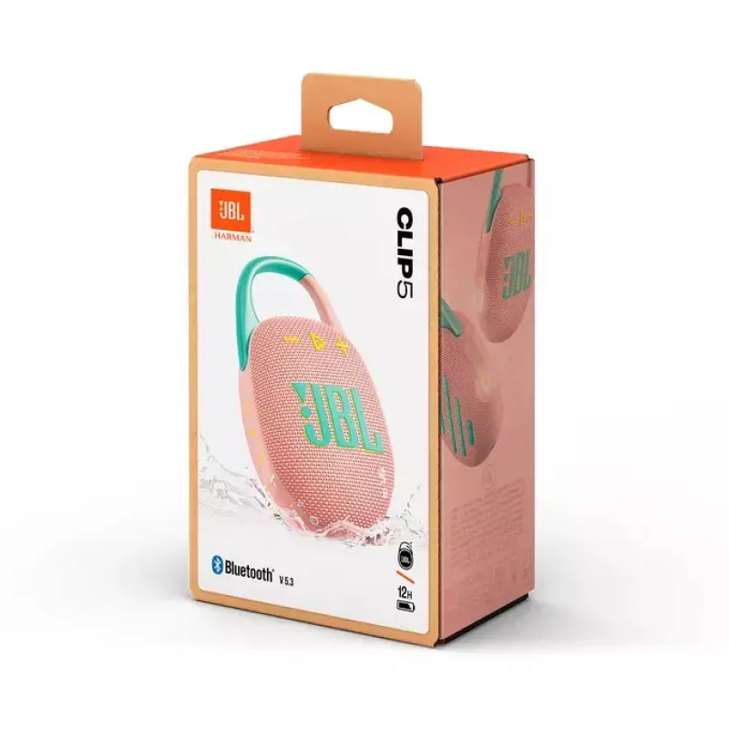 JBL Clip 5 altavoz Bluetooth portátil, rosa