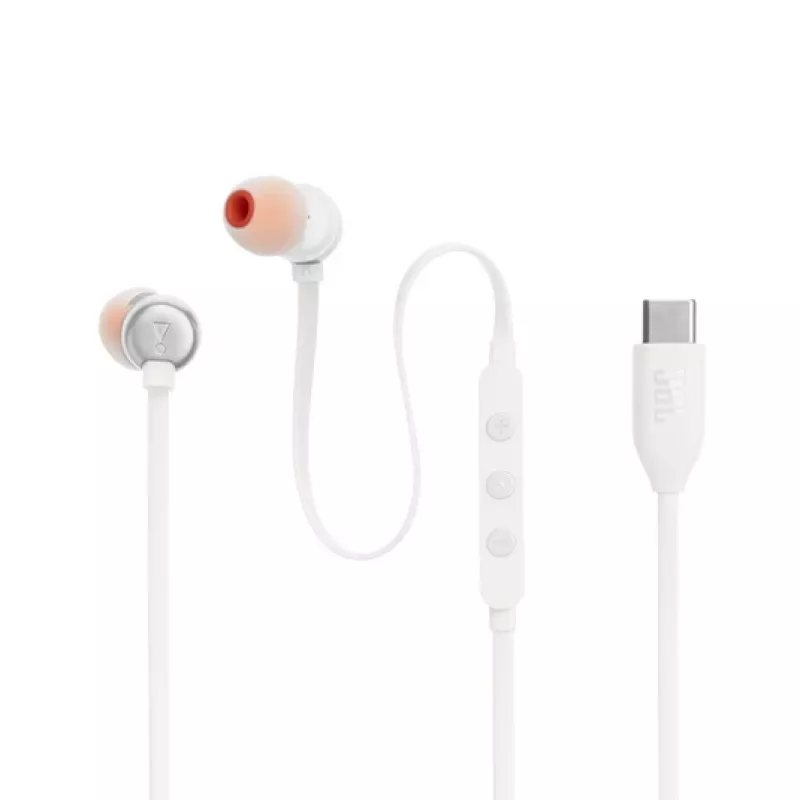 JBL Tune 310C Auriculares con cable In-Ear Llamadas/Música USB Type-C Blanco