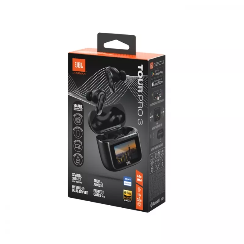 JBL Tour Pro 3 Auriculares Inalámbricos In-Ear Llamadas/Música/Deporte/Uso diario Bluetooth Negro