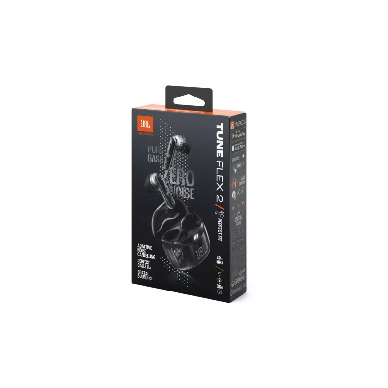 JBL Tune Flex 2 Ghost Edition Auriculares True Wireless Stereo (TWS) In-ear Llamadas/Música Bluetooth Negro