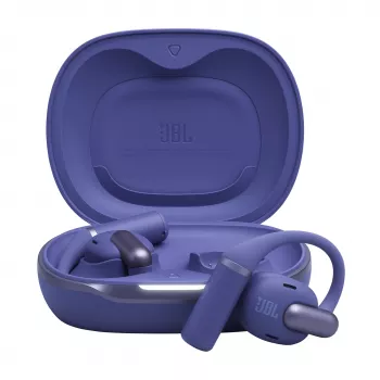 JBL Sense Pro Auriculares TWS con gancho para la oreja, Bluetooth, base de carga USB-C, 20–40000 Hz, Azul, 95,2 g