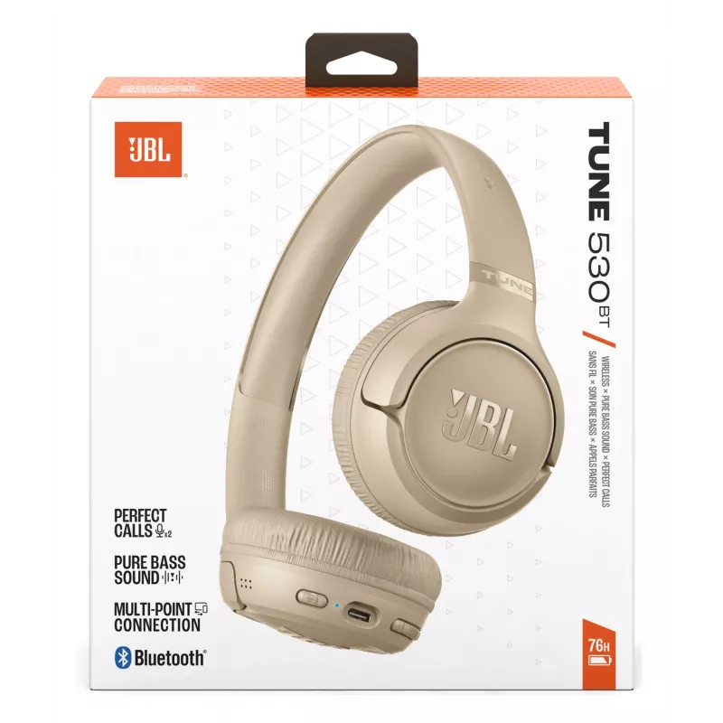 JBL Tune 530BT Auriculares Inalámbricos Diadema Llamadas/Música USB Type-C Bluetooth Beige