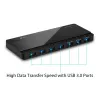 TP-Link UH700 Hub de interfaces USB 3.2 Gen 1 (3.1 Gen 1) Micro-B 5000 Mbit/s Negro
