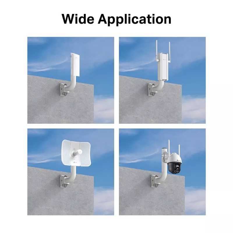 TP-Link Omada Kit de montaje en mástil/pared para punto de acceso exterior, soporte para punto de acceso Wi-Fi, Blanco, Acero inoxidable, TP-Link, 400 g, 1 ud.