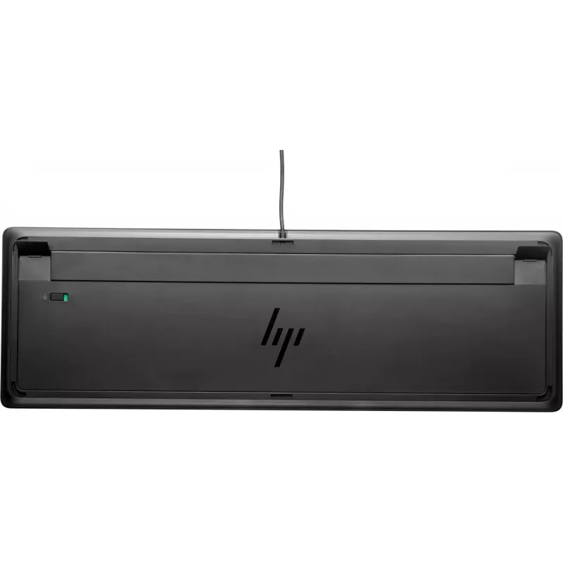 HP Teclado USB Premium, tamaño completo (100 %), con cable, USB, membrana, negro