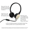 HP Auriculares estéreo H2800 (negro con dorado seda), con cable, llamadas/música, 125 g, auriculares, negro, dorado