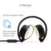 HP Auriculares estéreo H2800 (negro con dorado seda), con cable, llamadas/música, 125 g, auriculares, negro, dorado