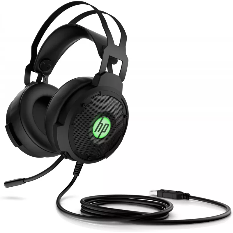 HP Pavilion Gaming Auriculares 600, con cable, gaming, 360 g, auriculares, negro, verde