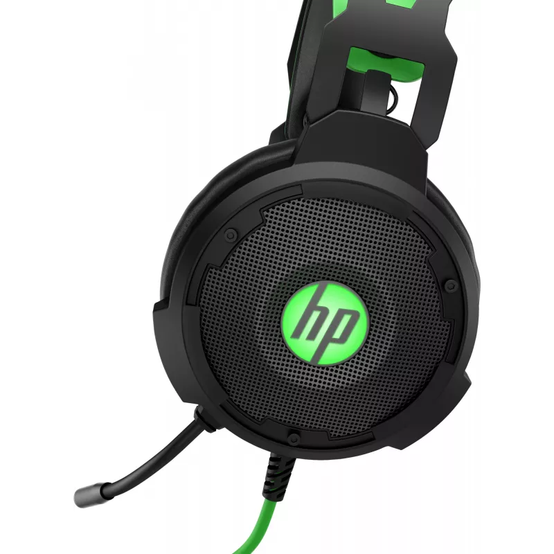 HP Pavilion Gaming Auriculares 600, con cable, gaming, 360 g, auriculares, negro, verde