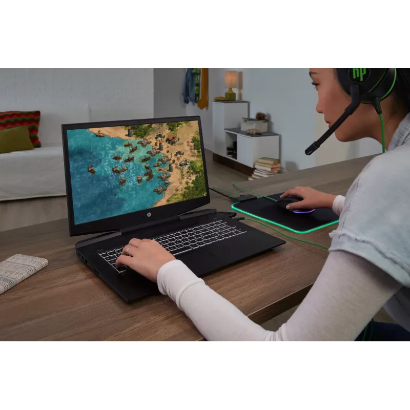 HP Pavilion Gaming Auriculares 600, con cable, gaming, 360 g, auriculares, negro, verde