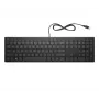 HP Pavilion Teclado con cable 300, tamaño completo (100%), con cable, USB, mecánico, negro