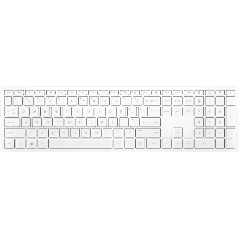 HP Pavilion Teclado inalámbrico 600 blanco, tamaño completo (100%), inalámbrico, RF inalámbrico, mecánico, blanco