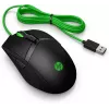 HP Pavilion Gaming Ratón 300, ambidiestro, óptico, USB Type-A, 5000 dpi, negro, verde