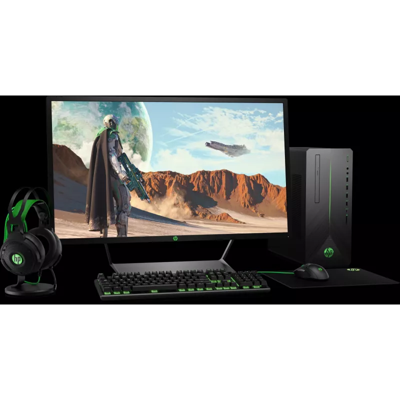HP Pavilion Gaming Ratón 300, ambidiestro, óptico, USB Type-A, 5000 dpi, negro, verde