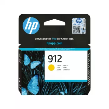 HP 912 Cartucho de tinta original amarillo, amarillo, 1 ud., 315 páginas