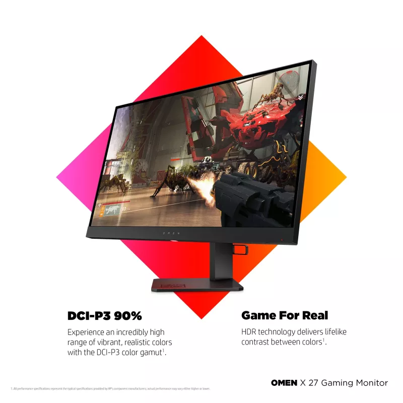 HP OMEN X 27 monitor 68,6 cm (27 pulgadas) 2560 x 1440 píxeles Quad HD negro (reacondicionado)