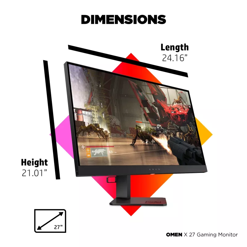 HP OMEN X 27 monitor 68,6 cm (27 pulgadas) 2560 x 1440 píxeles Quad HD negro (reacondicionado)