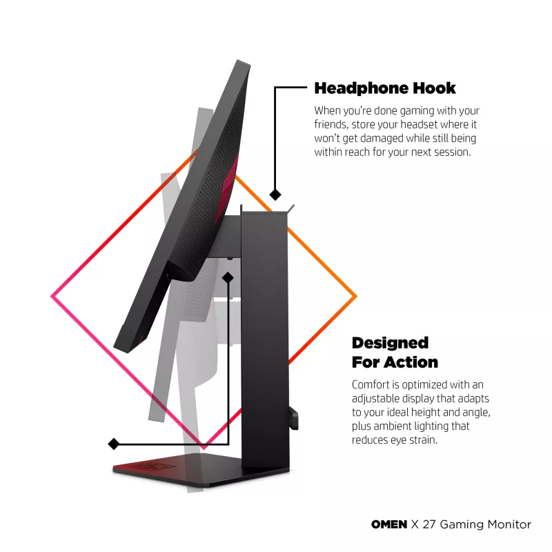 HP OMEN X 27 monitor 68,6 cm (27 pulgadas) 2560 x 1440 píxeles Quad HD negro (reacondicionado)