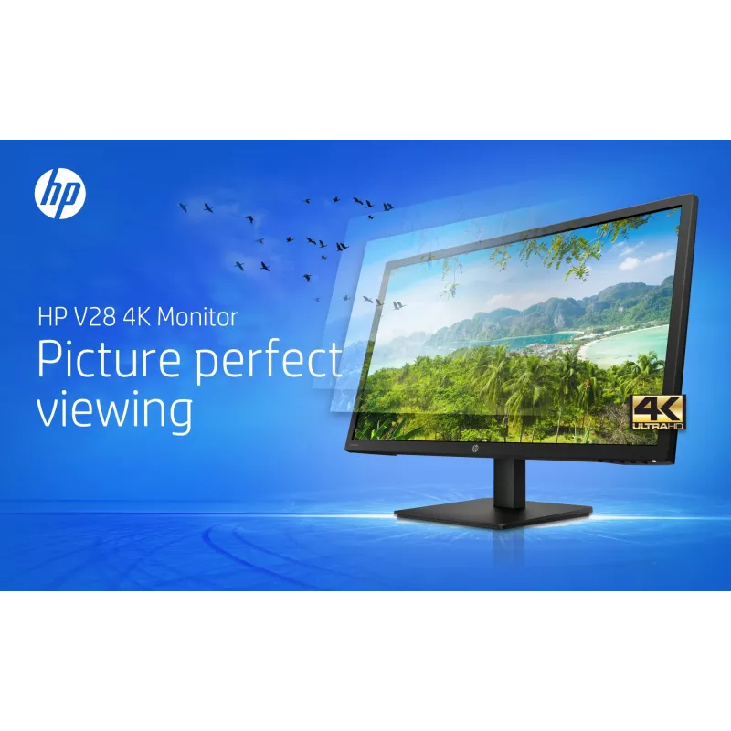 HP V28 Monitor de ordenador 71,1 cm (28 inch) 3840 x 2160 píxeles 4K Ultra HD LED negro