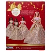 Muñeca Barbie Signature 2025 Holiday Fashion, muñeca coleccionable de temporada, rubia con vestido plateado y dorado