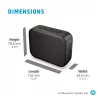 HP Negro Altavoz Bluetooth 350, inalámbrico, USB Type-C, altavoz portátil mono, negro, rectangular, botones