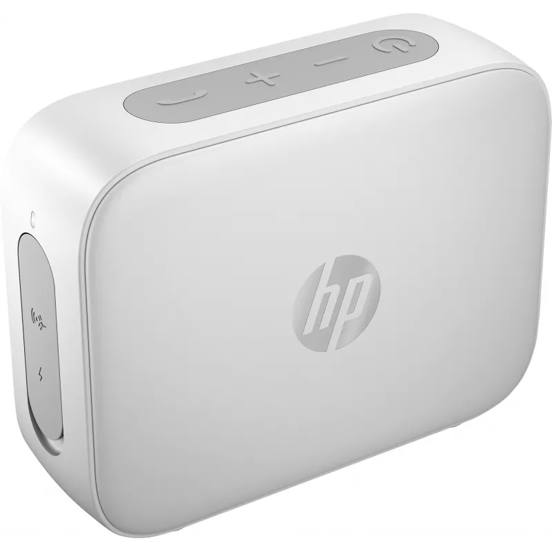 HP Plateado Altavoz Bluetooth 350, inalámbrico, blanco, universal, batería integrada, 180 g, 78,5 mm
