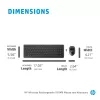 HP Wireless Rechargeable 950MK Ratón y teclado, tamaño completo, inalámbrico, mecánico