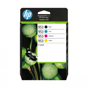 HP 953 Pack de 4 Negro/Cian/Magenta/Amarillo Cartuchos de tinta originales