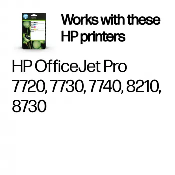 HP 953 Pack de 4 Negro/Cian/Magenta/Amarillo Cartuchos de tinta originales